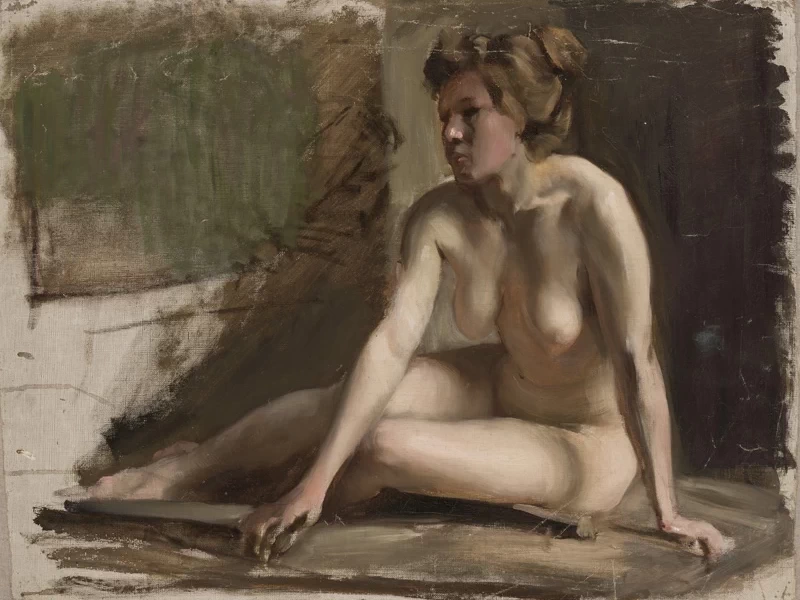 1865-Paul Raud - Studio di nudo femminile - Art Museum of Estonia's painting collection, Tallinn